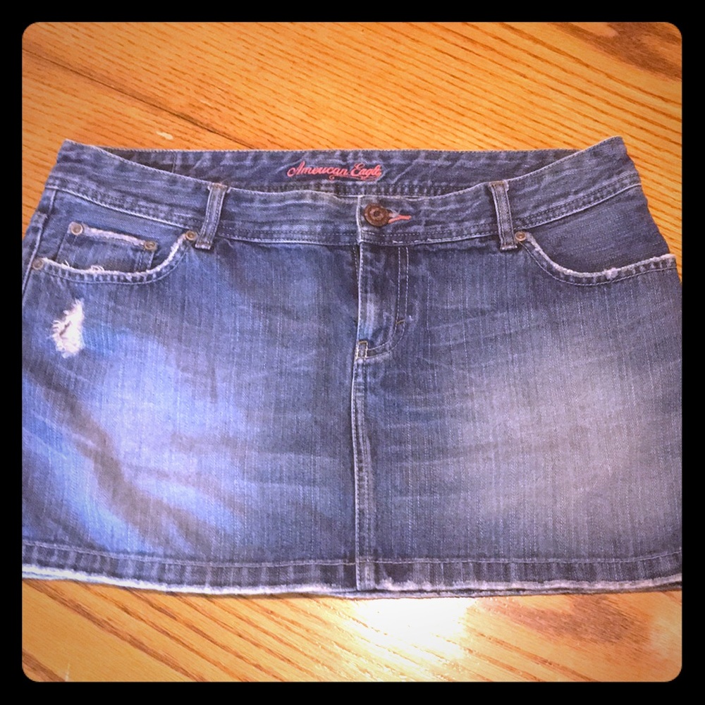 Jean mini skirt